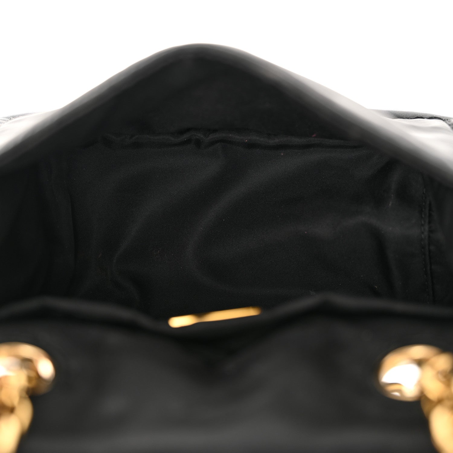 Prada Tessuto Nylon Chain Flap Shoulder Bag Black 5 of 17