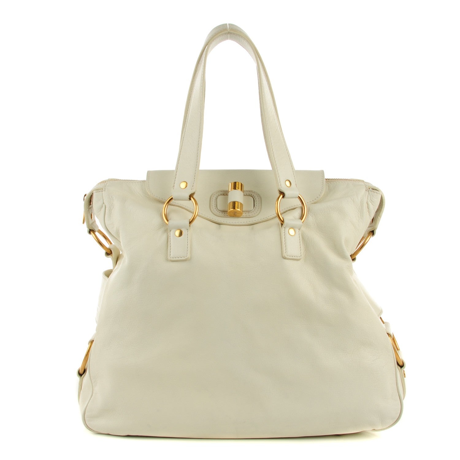 Saint Laurent Calfskin Muse Messenger Bag White 1 of 8