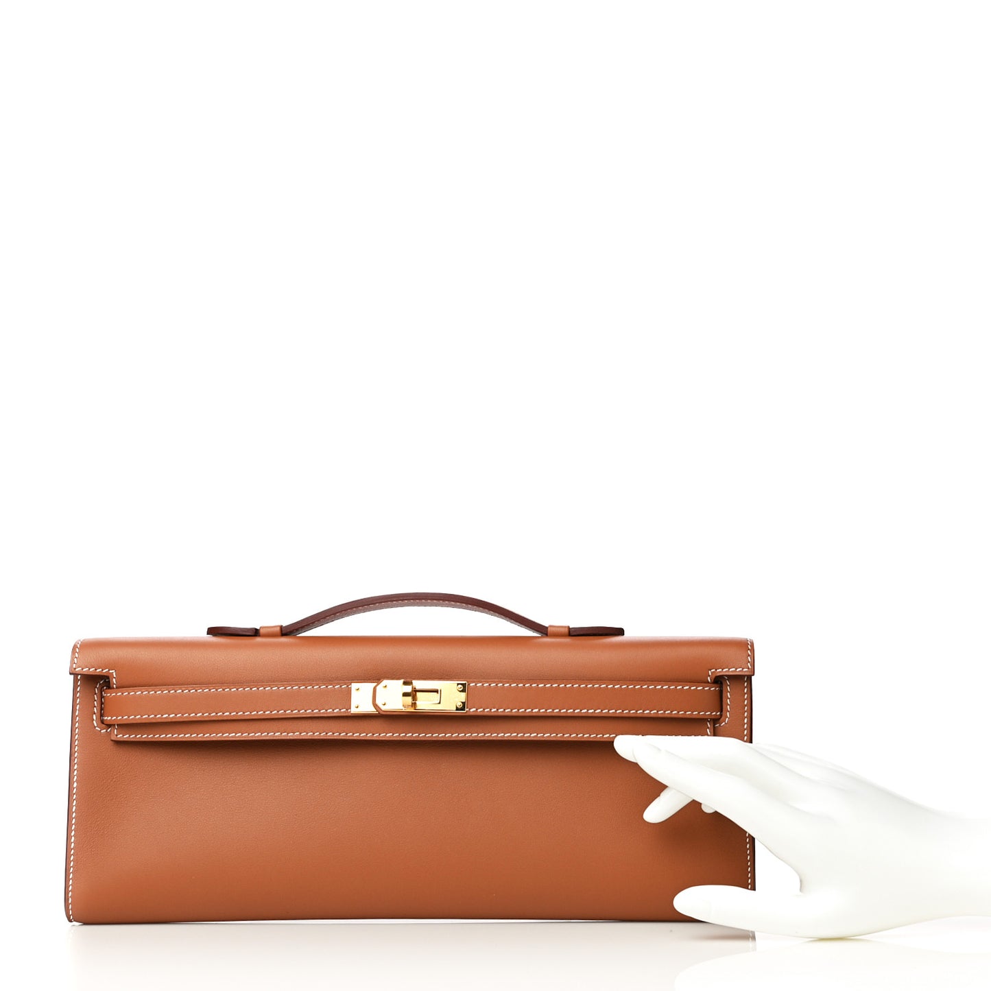 Swift Kelly Cut Clutch Pochette Gold