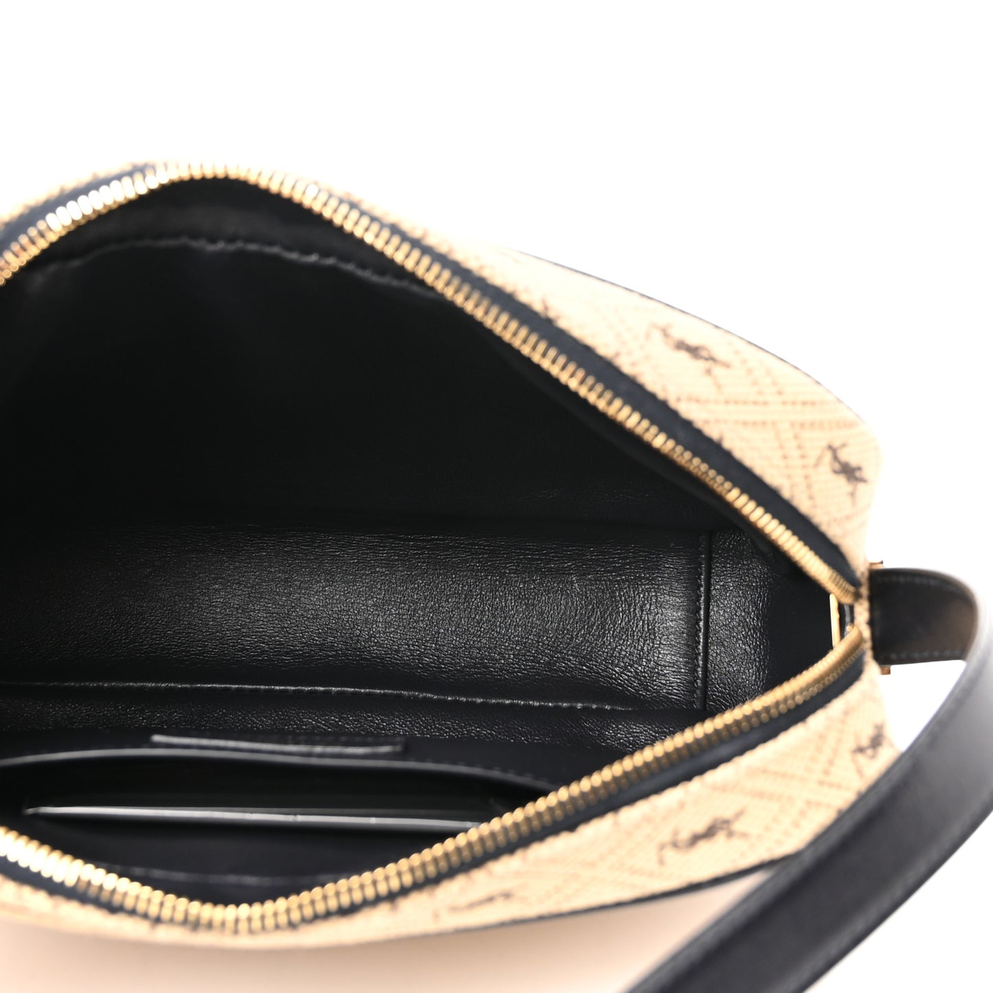 Canvas Monogram All Over Camera Bag Beige