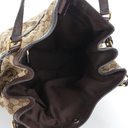 Gucci Monogram Medium Jockey Tote Dark Brown 5 of 7