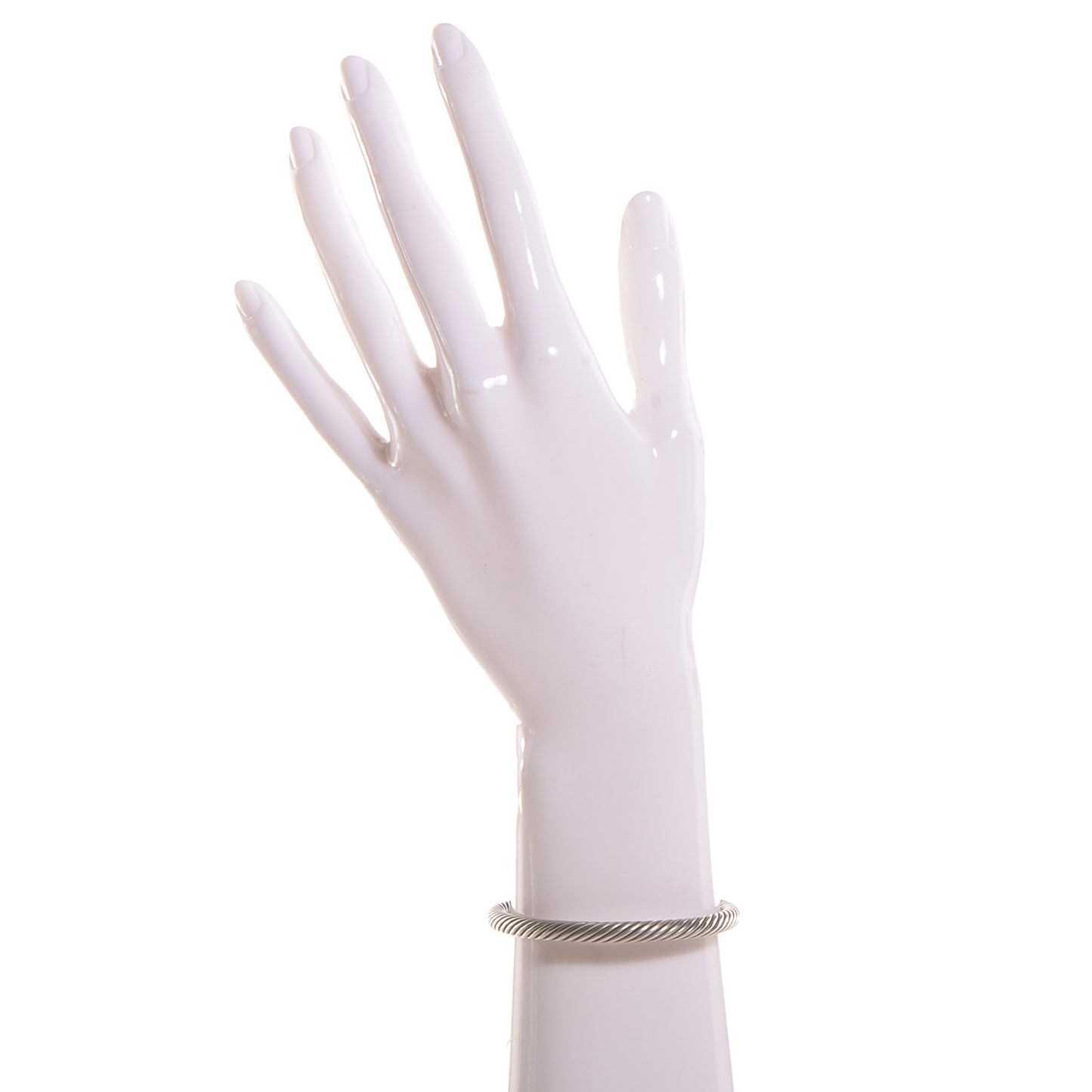 Sterling Silver 14K Yellow Gold 5mm Cable Classic Buckle Bracelet
