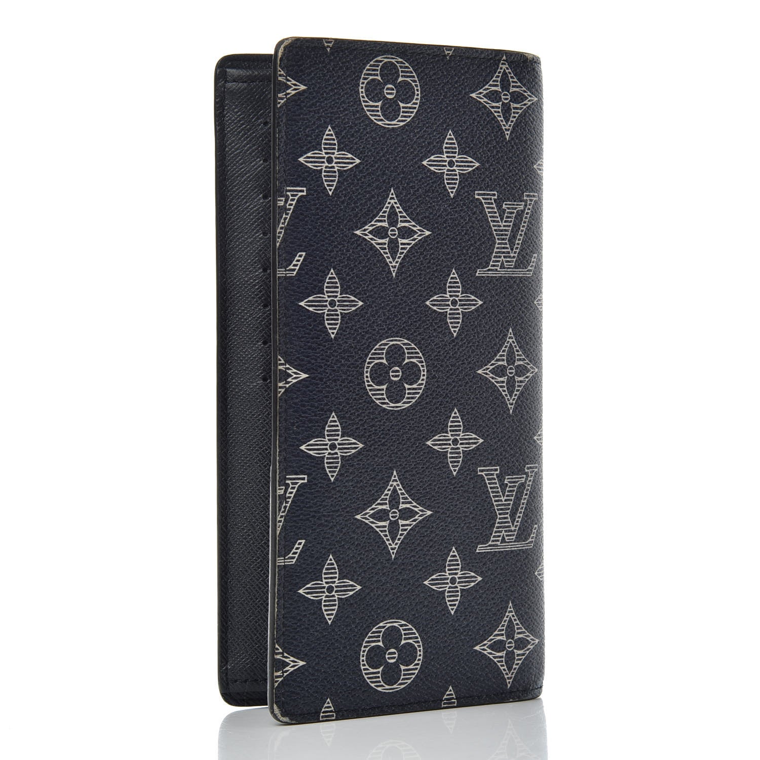 Louis Vuitton Savane Monogram Chapman Giraffe Brazza Wallet Encre 3 of 7