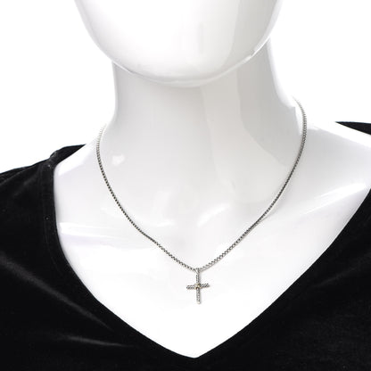 David Yurman Sterling Silver 18K Yellow Gold X Cross Necklace 2 of 5