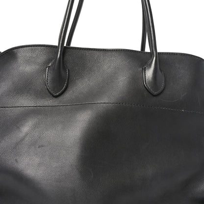 The Row Polished Saddle Calfskin Soft Margaux 17 Black 7 of 9