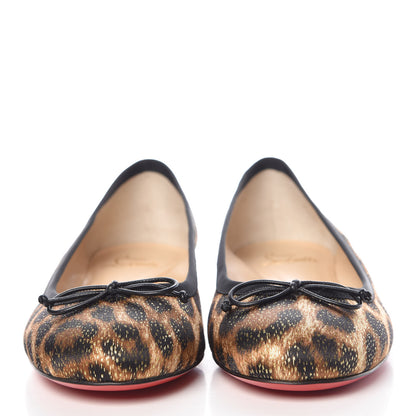 Christian Louboutin Lurex Leopard La Massine Flats 36.5 Black Gold 2 of 8