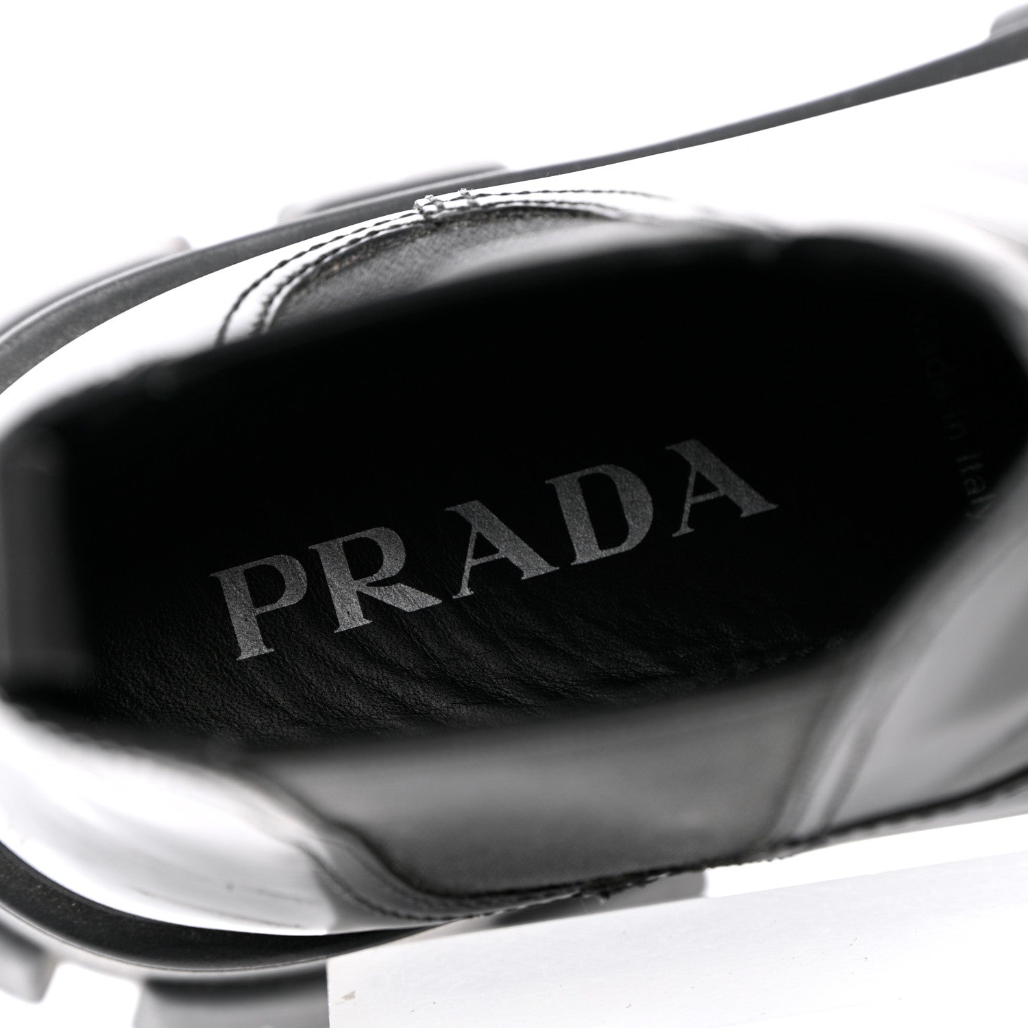 Prada Spazzolato Rois Monolith Chelsea 55mm Ankle Boots 37.5 Black 7 of 16