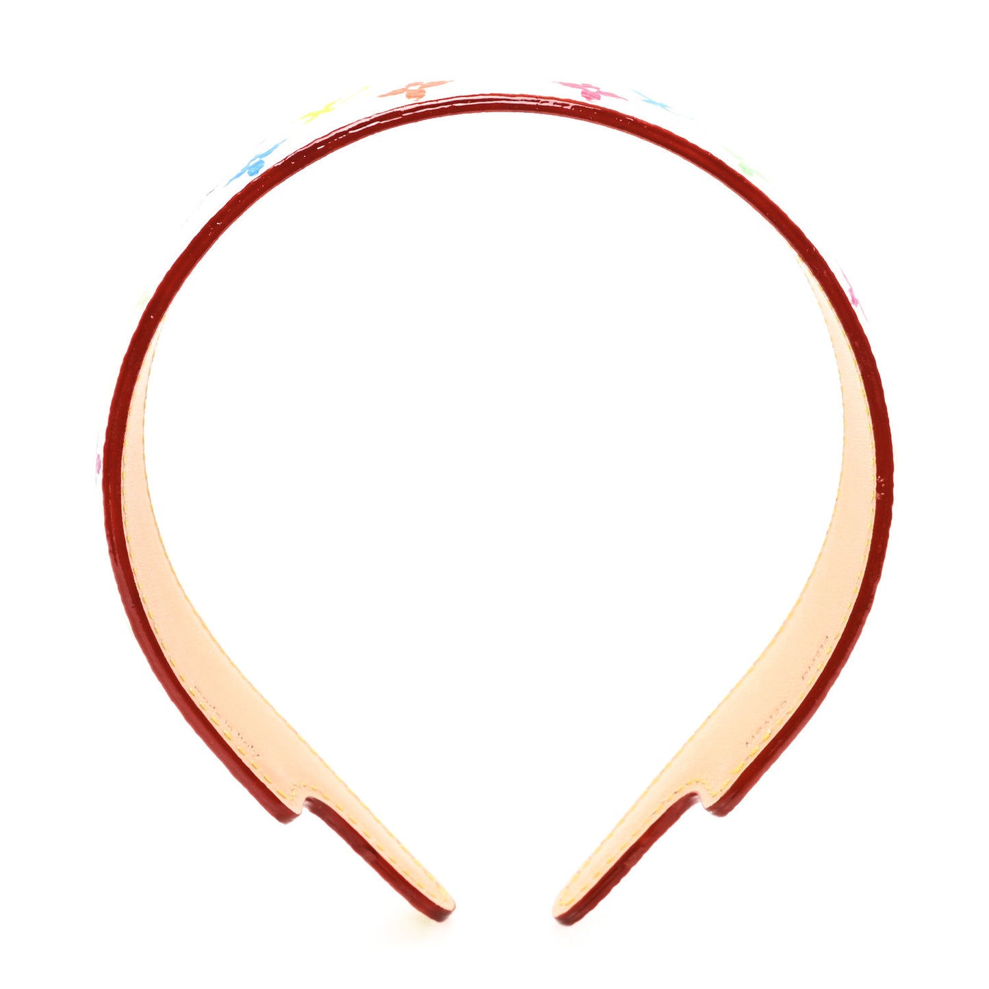 LV X TM Monogram  Multicolor Headband White