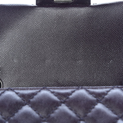 Chanel Washed Caviar Quilted Mini Rectangular Flap Dark Purple 8 of 12