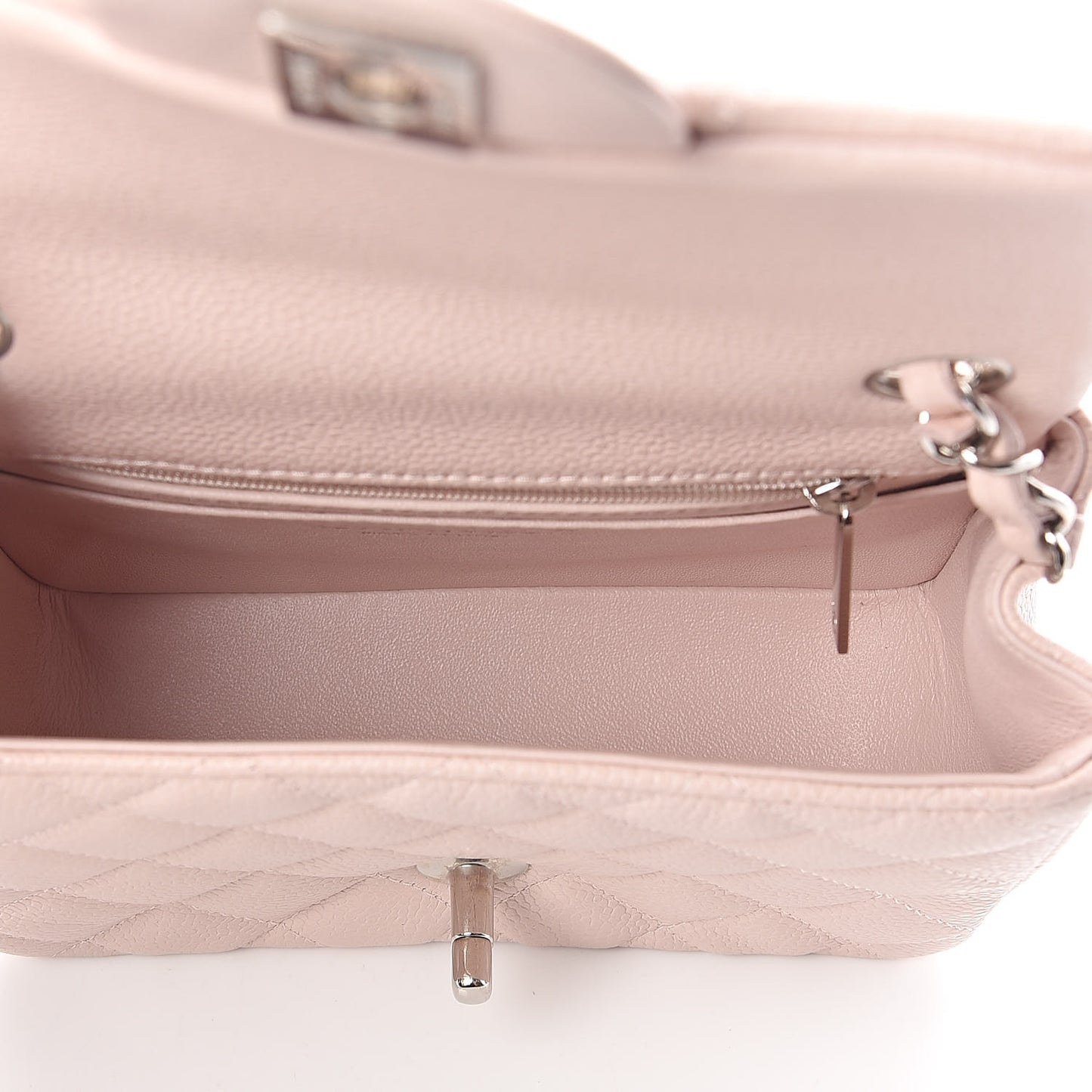 Caviar Quilted Mini Square Flap Pink