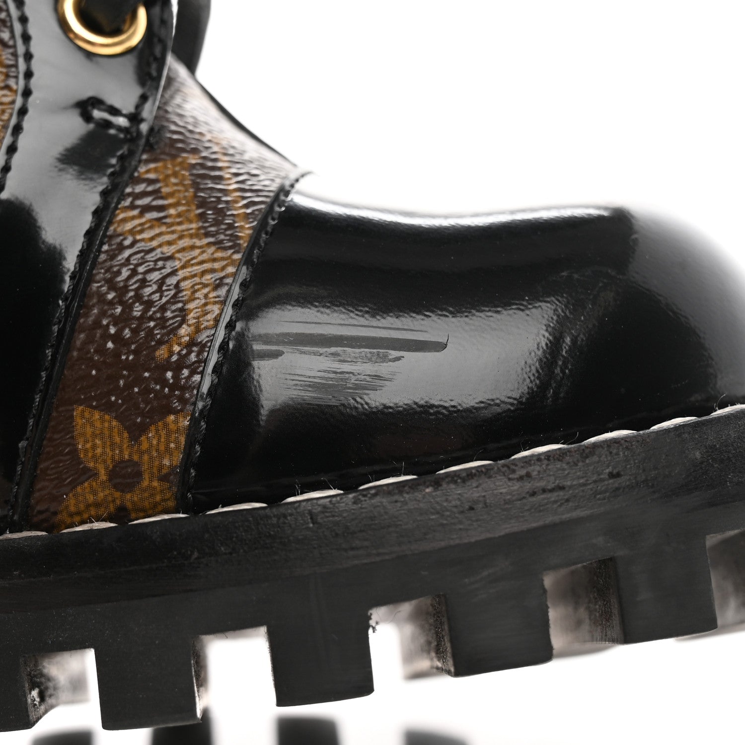 Louis Vuitton Patent Calfskin Monogram Star Trail Ankle Boots 36.5 Black 14 of 26
