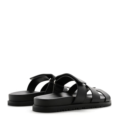 Hermes Calfskin Womens Chypre Sandals 36 Black 4 of 9