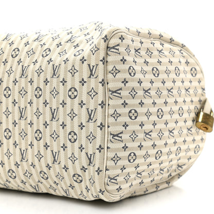 Louis Vuitton Mini Lin Croisette Speedy 30 Blue 10 of 10