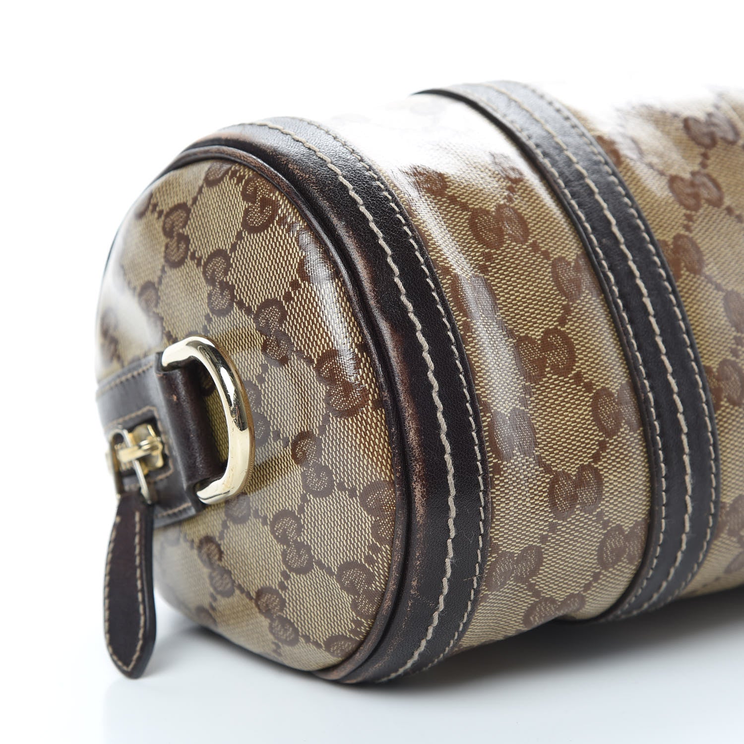 Gucci Crystal Monogram Duchessa Small Boston Bag Brown 9 of 14