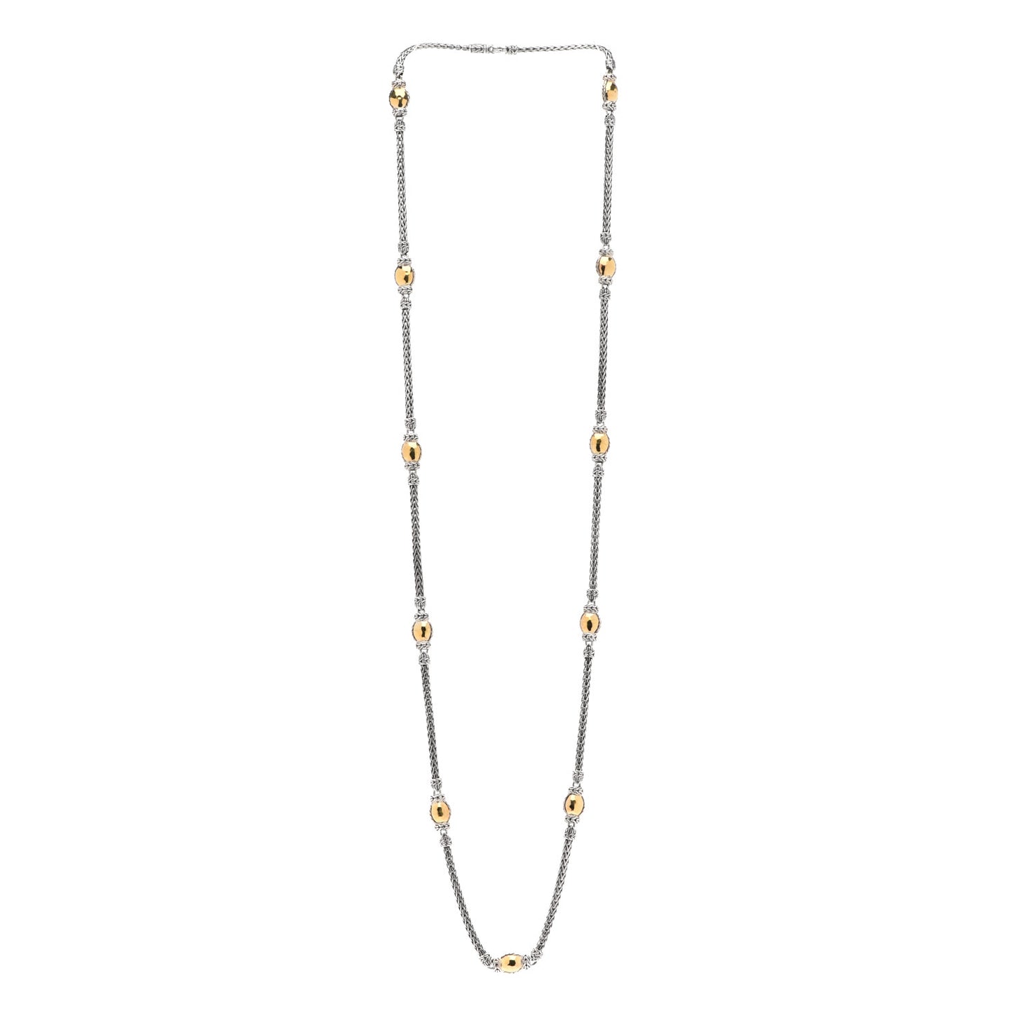 Sterling Silver 22K Yellow Gold Palu Station Necklace
