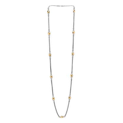 John Hardy Sterling Silver 22K Yellow Gold Palu Station Necklace 3 of 5