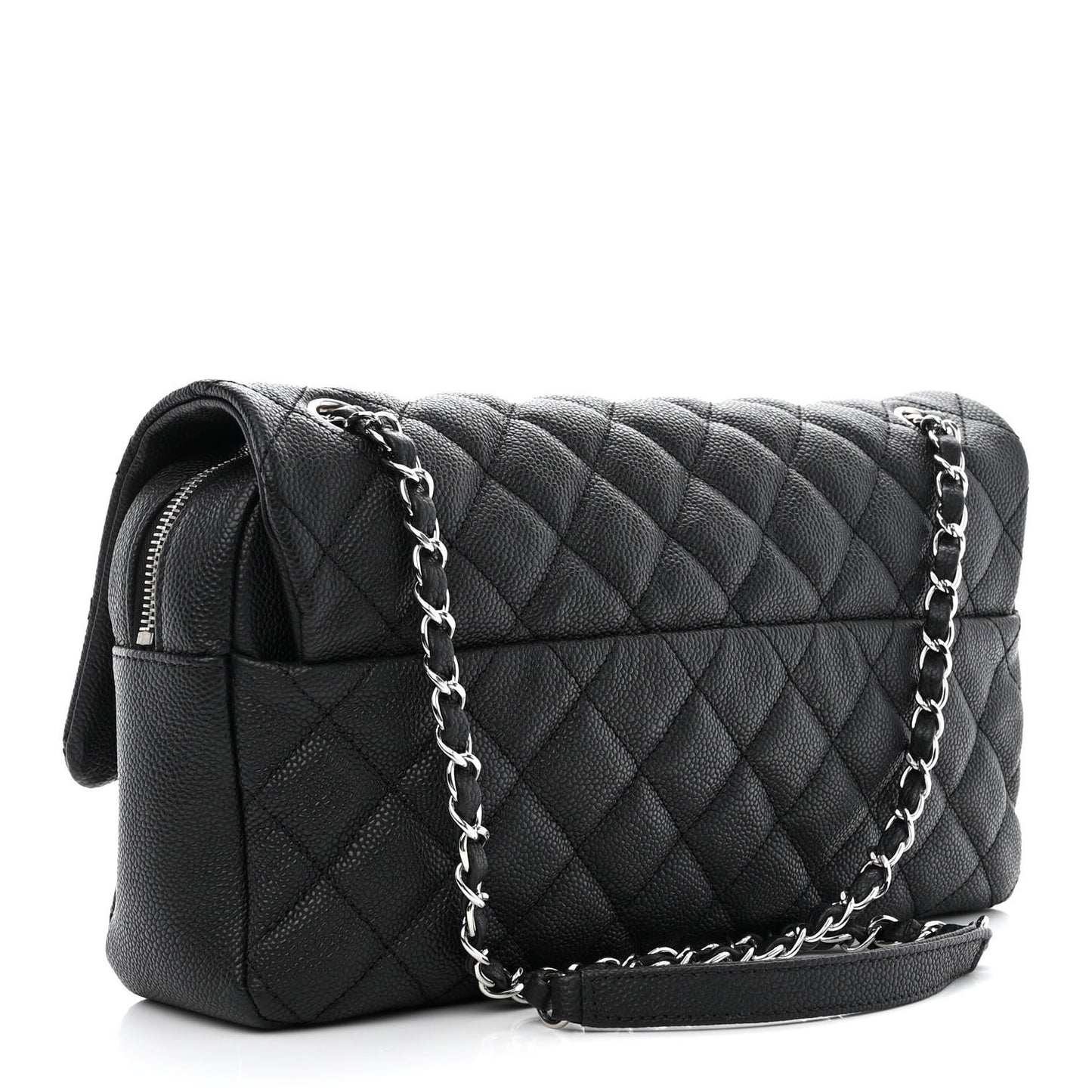 Caviar Quilted Jumbo Easy Flap Black