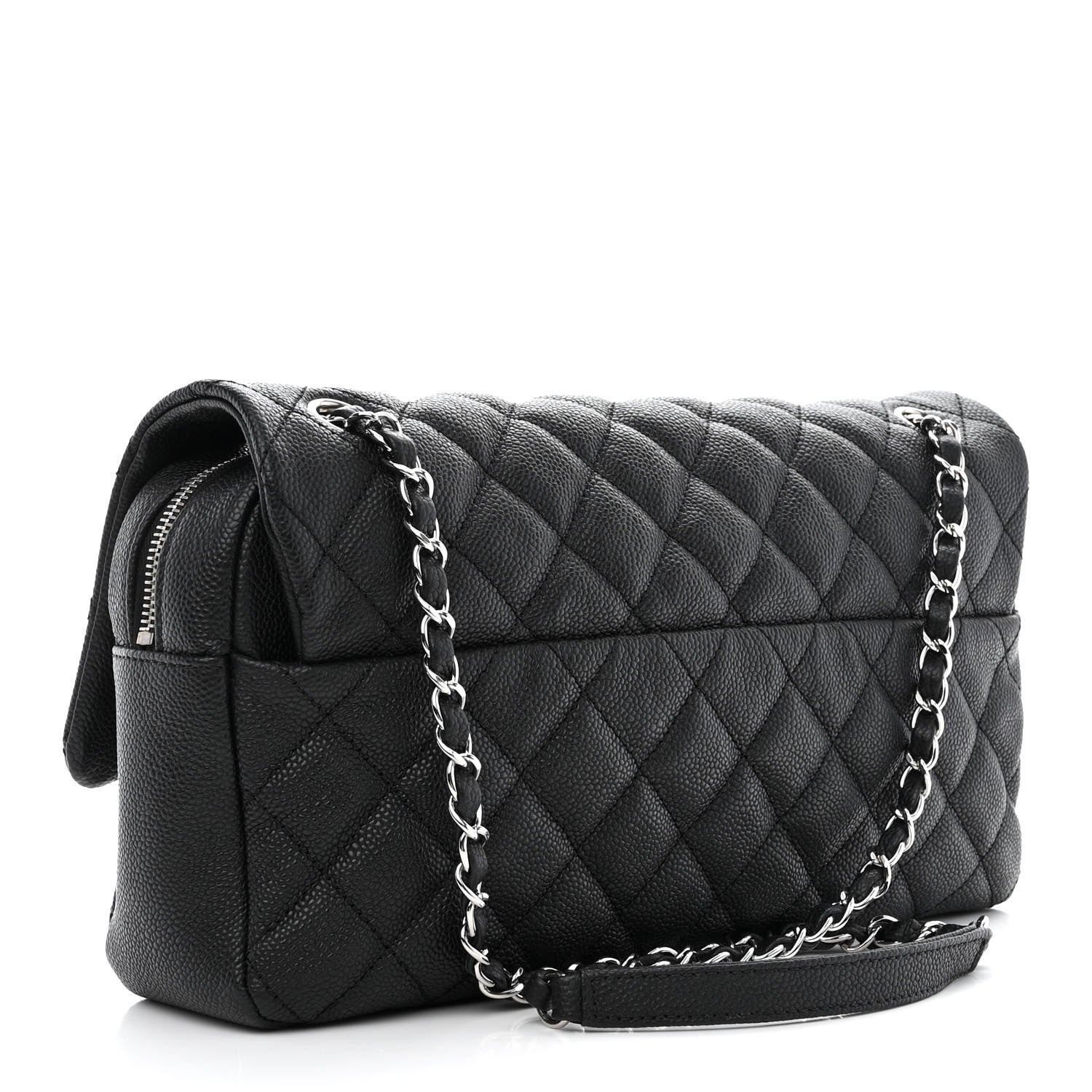 Chanel Caviar Quilted Jumbo Easy Flap Black 3 of 11