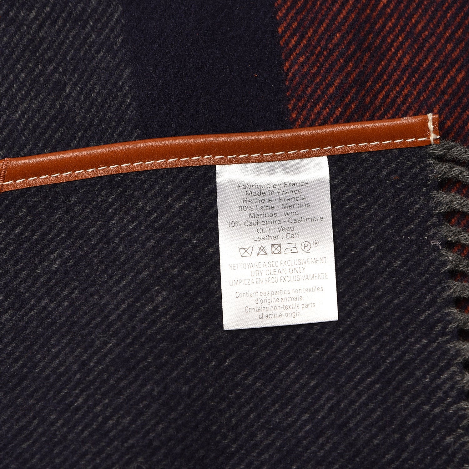 Hermes Merino Wool Cashmere Rocabar Poncho Gris 3 of 6