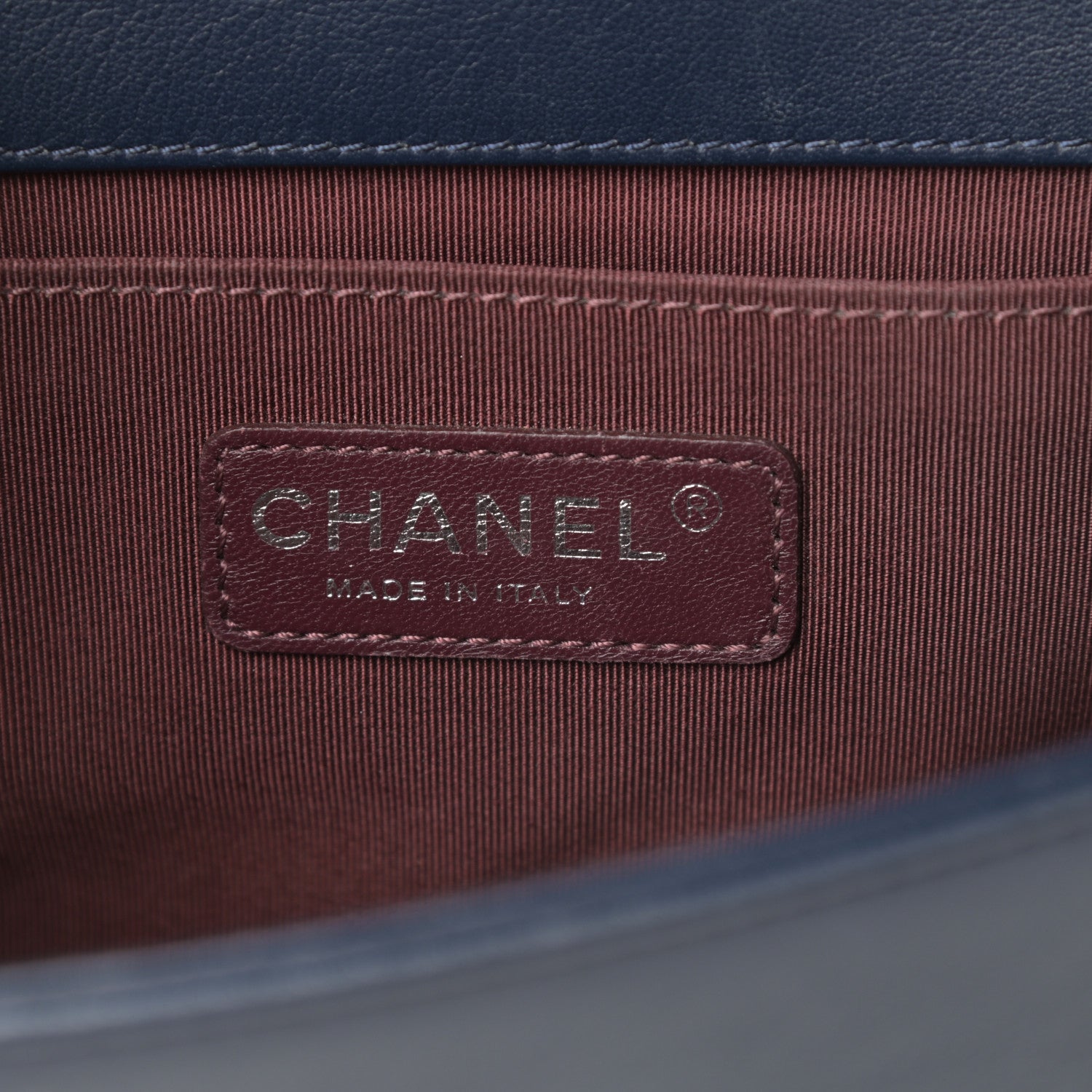 Chanel Velvet Tweed Quilted Medium Boy Flap Dark Navy Blue 6 of 15