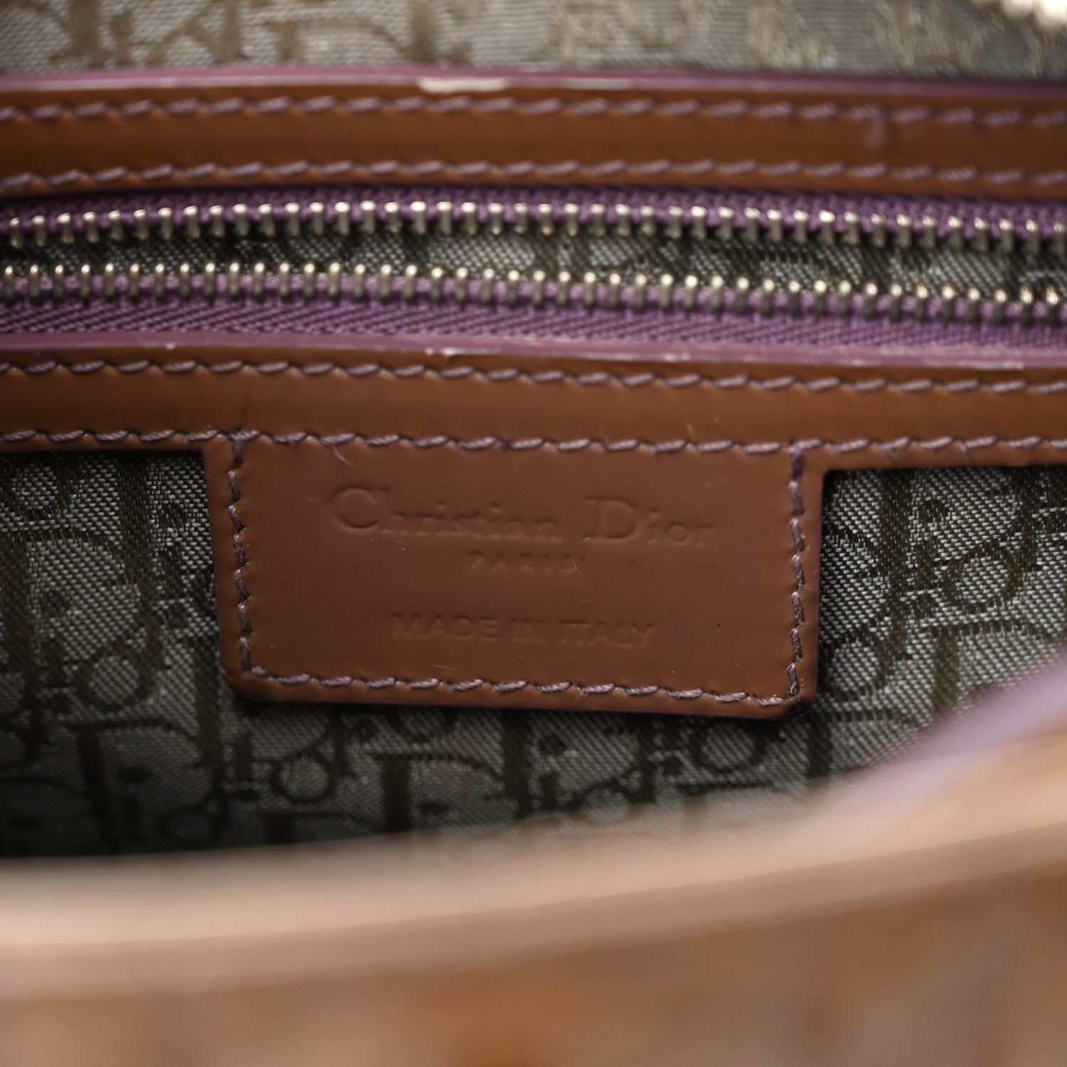 Christian Dior Patent Cannage Medium Lady Dior Brown 6 of 18