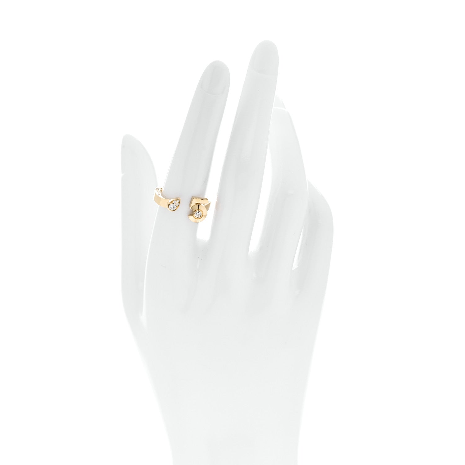 Chanel 18K Yellow Gold Diamond Extrait de No 5 Ring 54 7 2 of 5