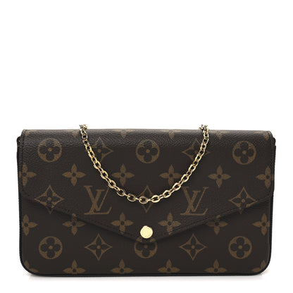 Louis Vuitton Monogram Pochette Felicie Chain Wallet Fuchsia 1 of 11