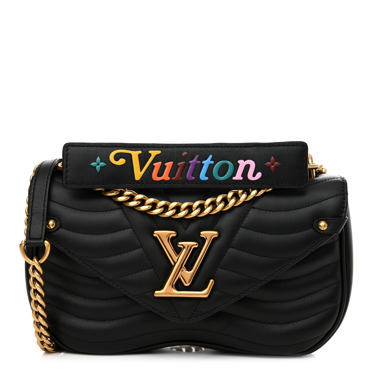 Calfskin New Wave Chain MM Black