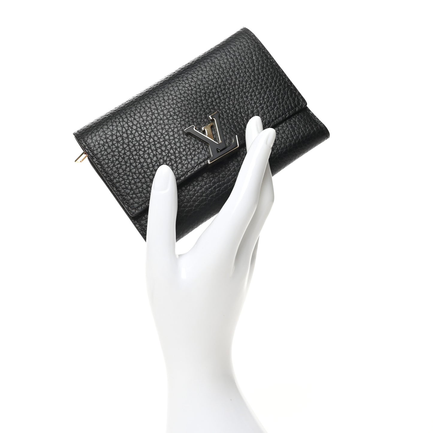 Taurillon Capucines Compact Wallet Black