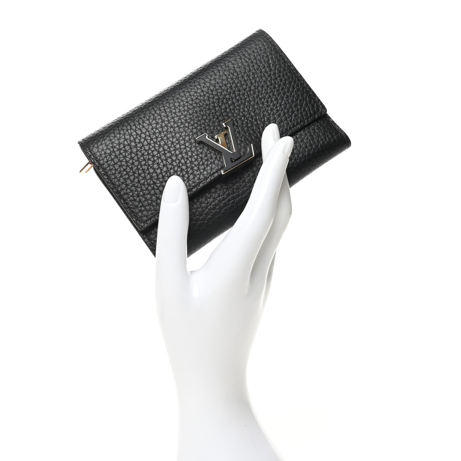 Louis Vuitton Taurillon Capucines Compact Wallet Black 2 of 11