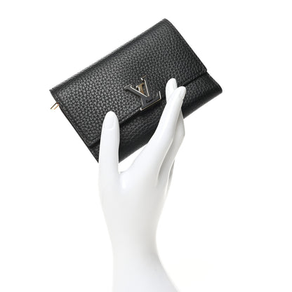 Louis Vuitton Taurillon Capucines Compact Wallet Black 2 of 11