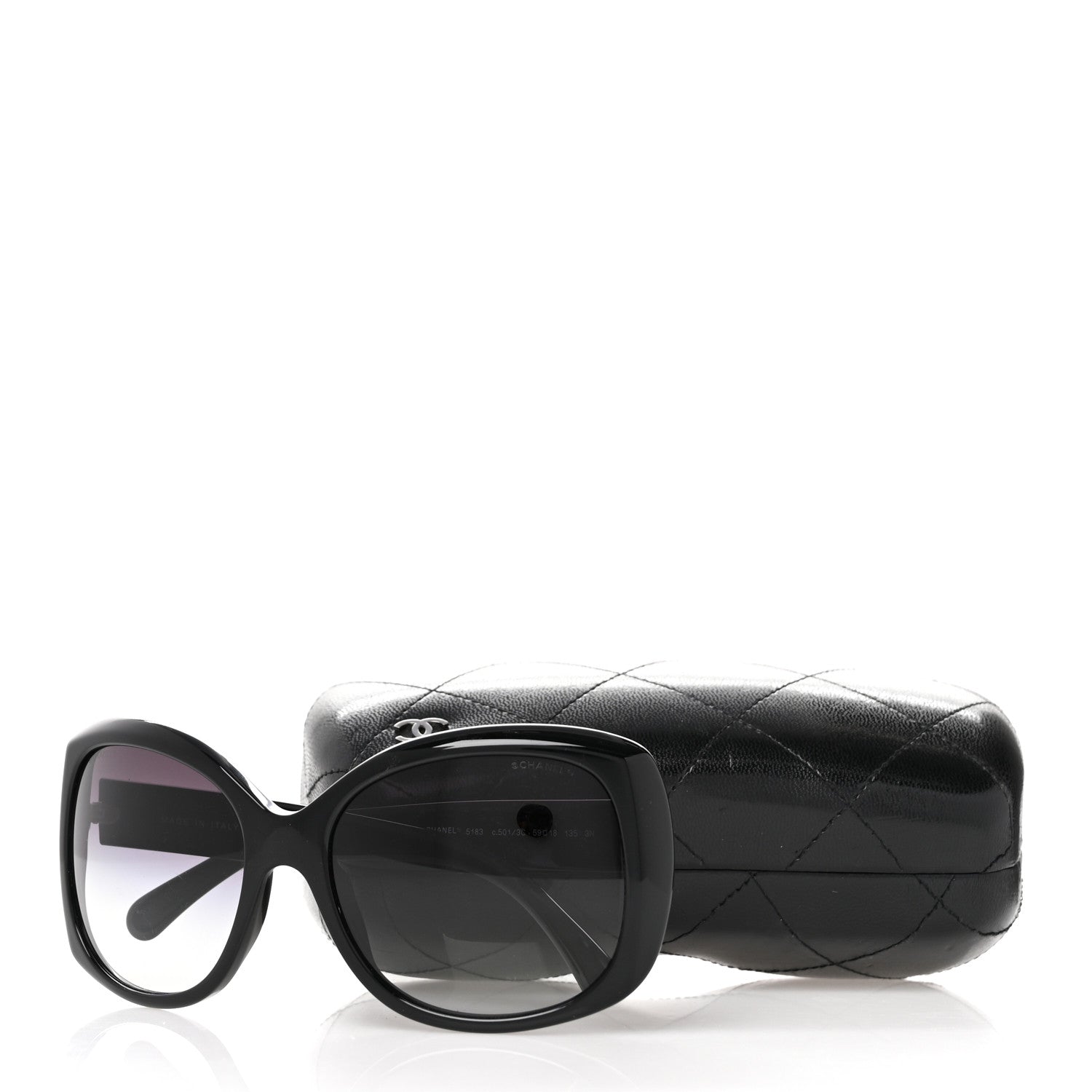 Chanel Acetate Polarized CC Sunglasses 5183 Black 9 of 9