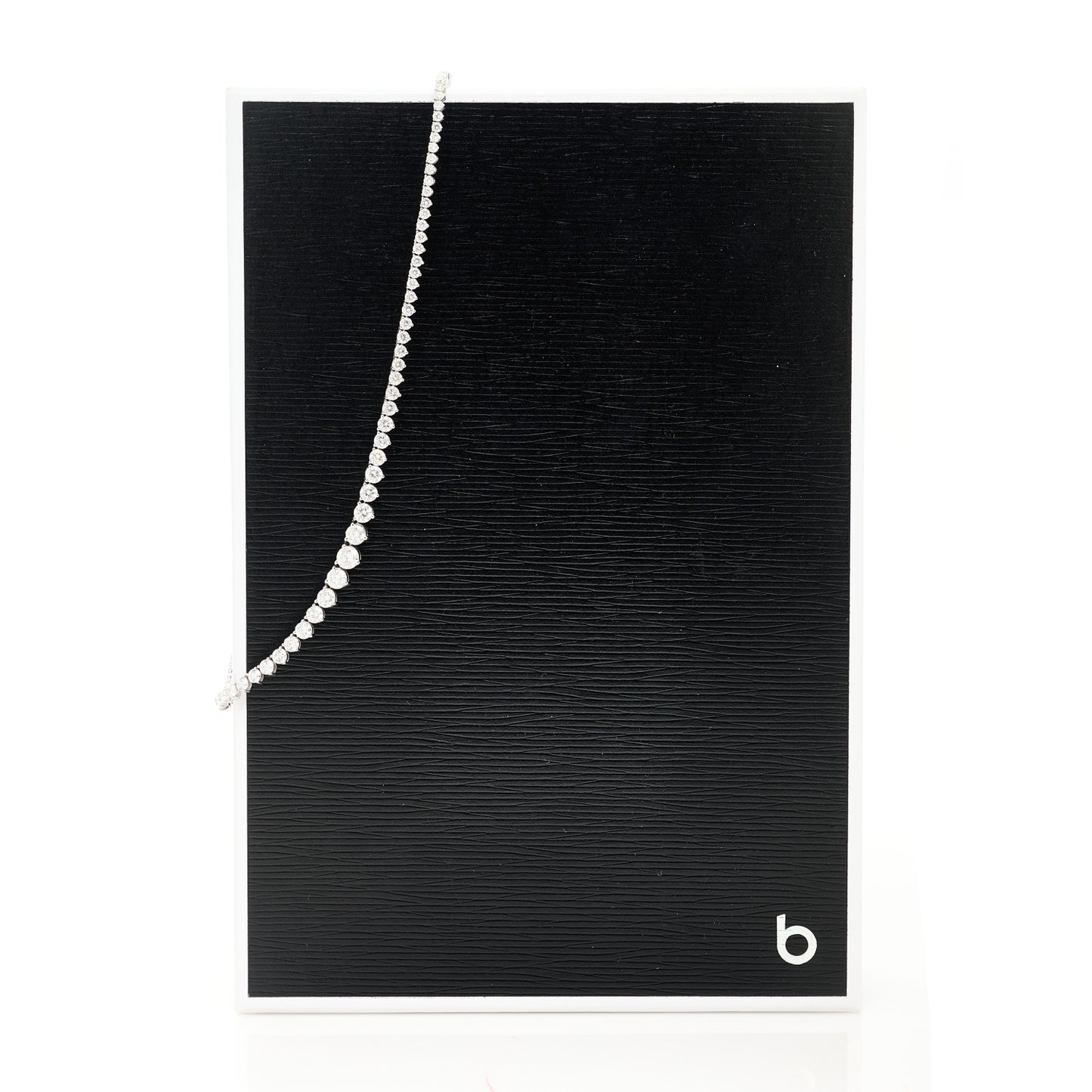 14K White Gold Diamond 13.20ctw Riviera Necklace