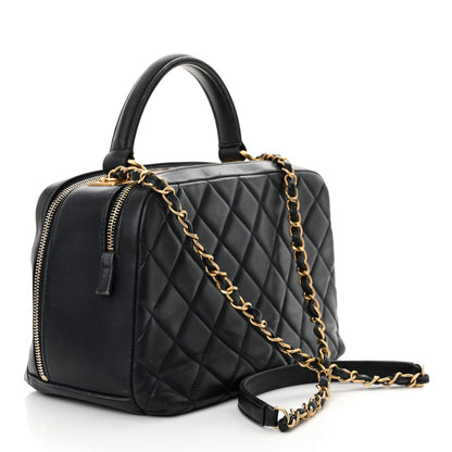 Chanel Lambskin Quilted Medium Trendy CC Bowling Bag Navy 3 of 16