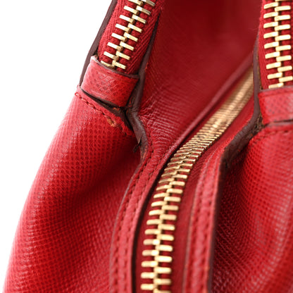 Prada Saffiano Cuir Top Handle Dome Tote Rosso 12 of 12