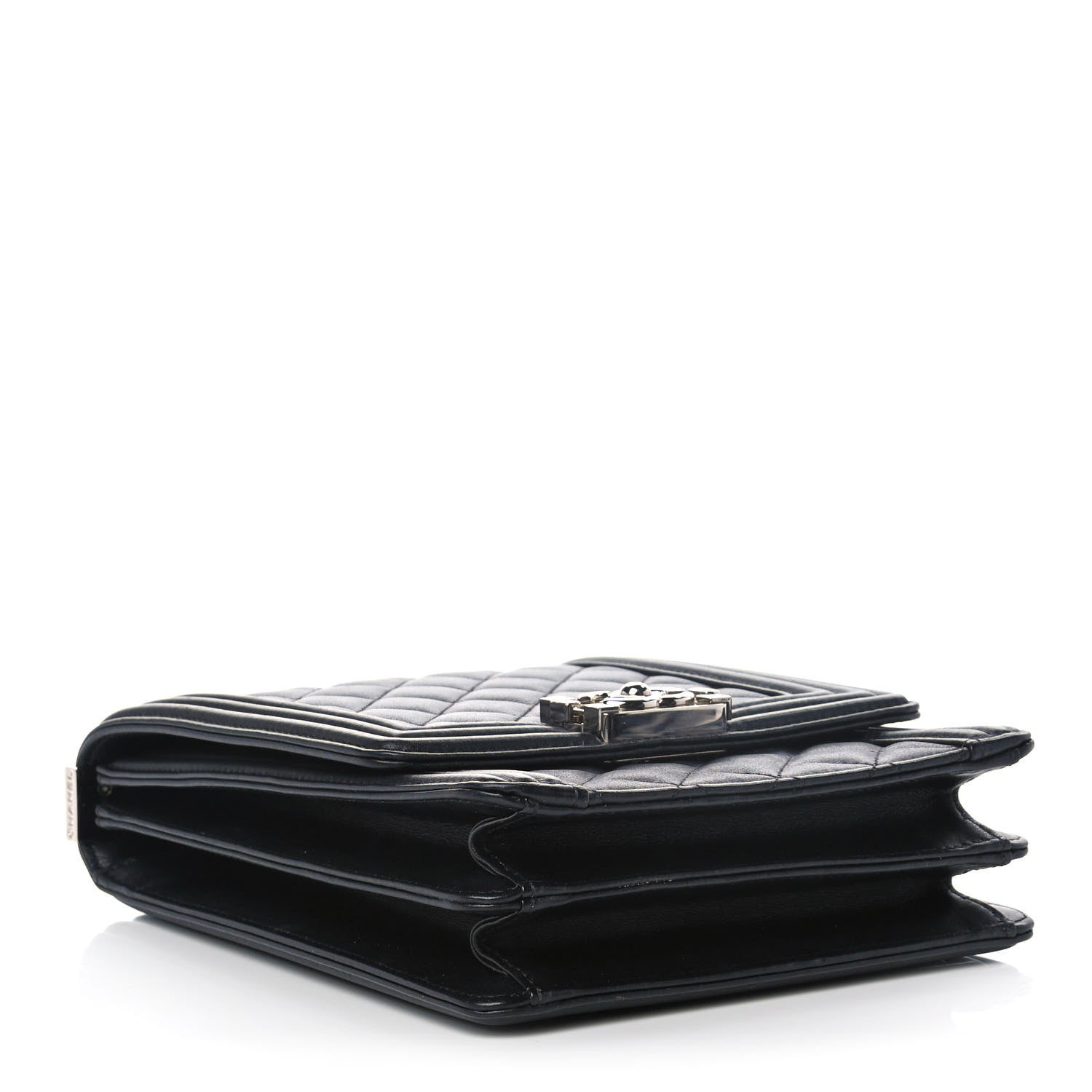 Chanel Calfskin Quilted North South Boy Flap Black 4 of 14