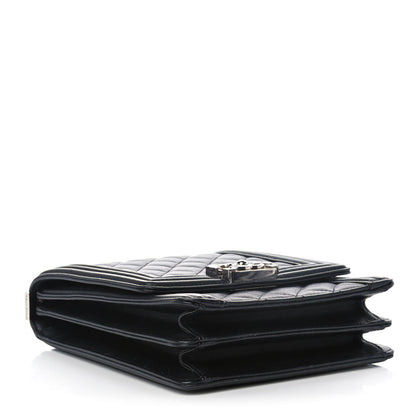 Chanel Calfskin Quilted North South Boy Flap Black 4 of 14