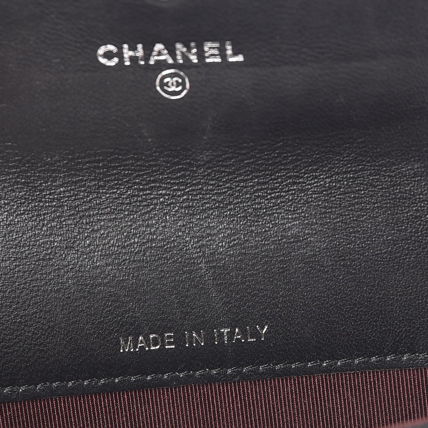Lambskin Quilted Flap Card Holder Black