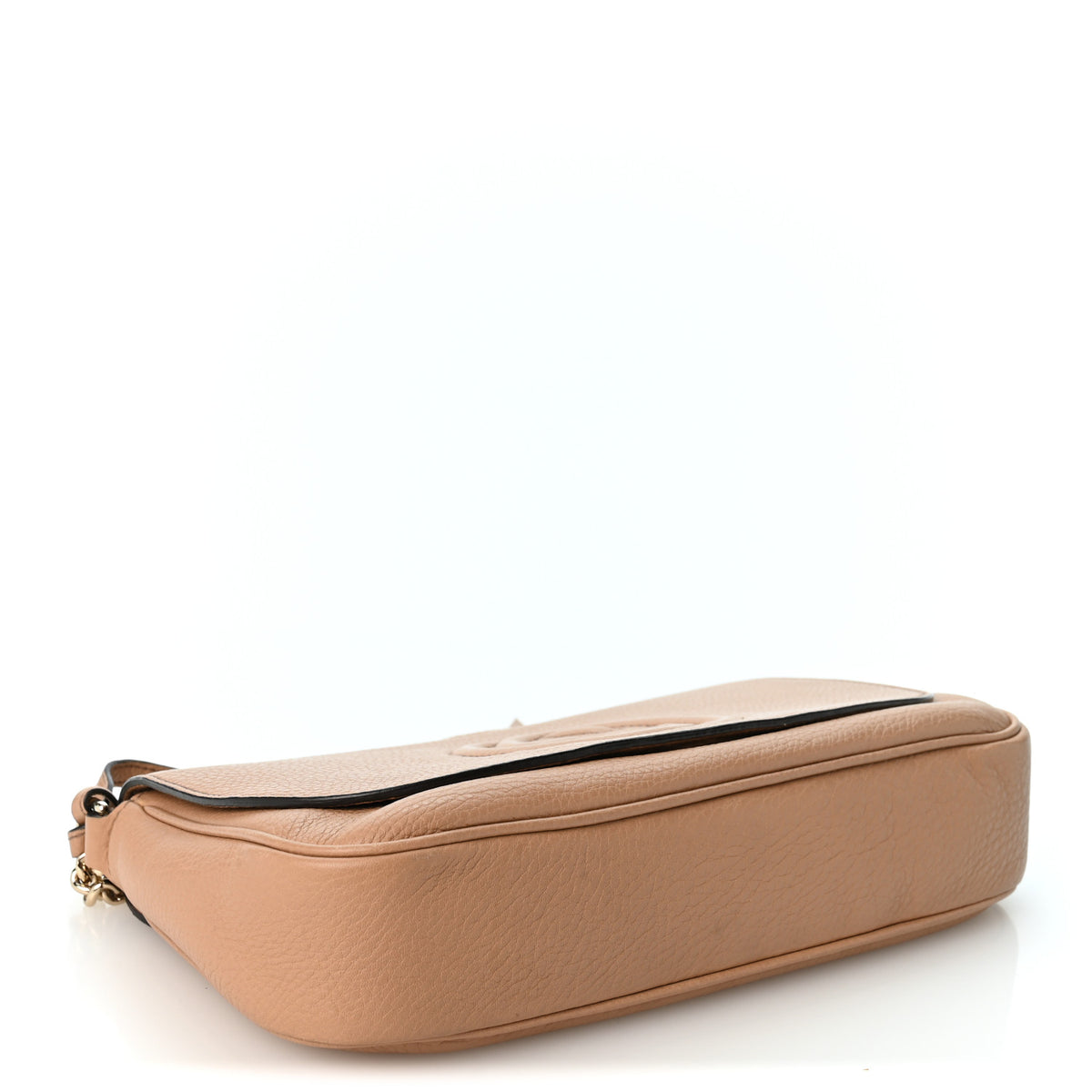 Gucci Pebbled Calfskin Medium Soho Flap Crossbody Camelia 4 of 10