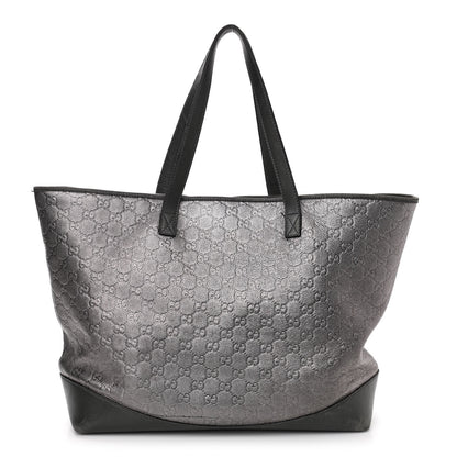 Gucci Metallic Guccissima Large Tote Dark Grey 1 of 15