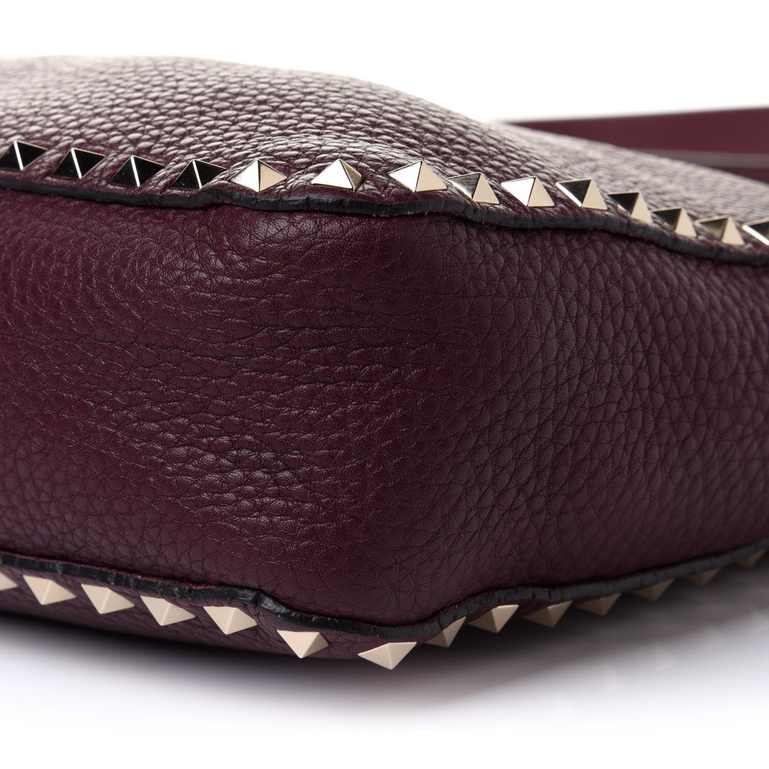 Valentino Garavani Pebbled Calfskin Small Rockstud Flip-Lock Messenger Bag Vinaccia 10 of 10