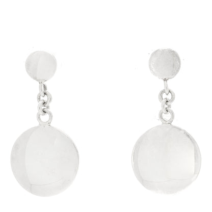 Tiffany Sterling Silver Round Drop Earrings 1 of 5