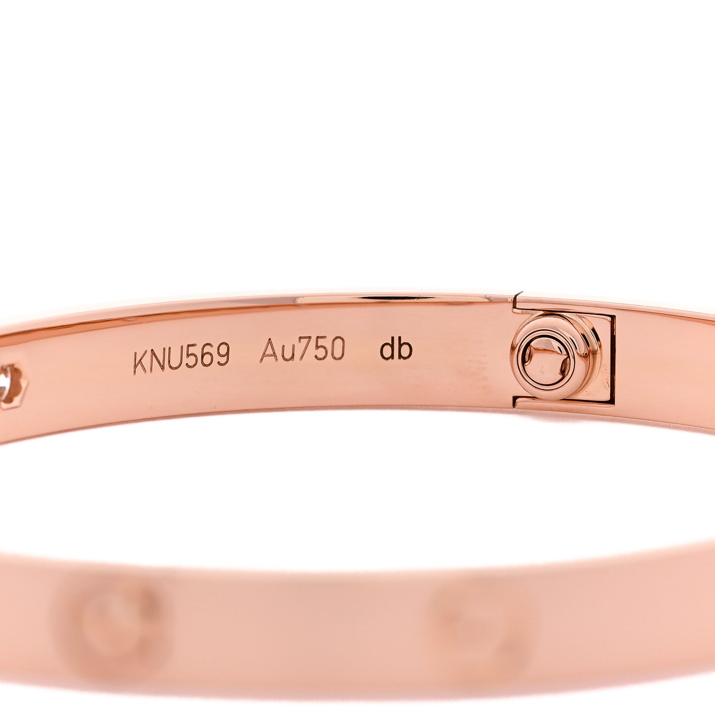18K Pink Gold 4 Diamond LOVE Bracelet 19