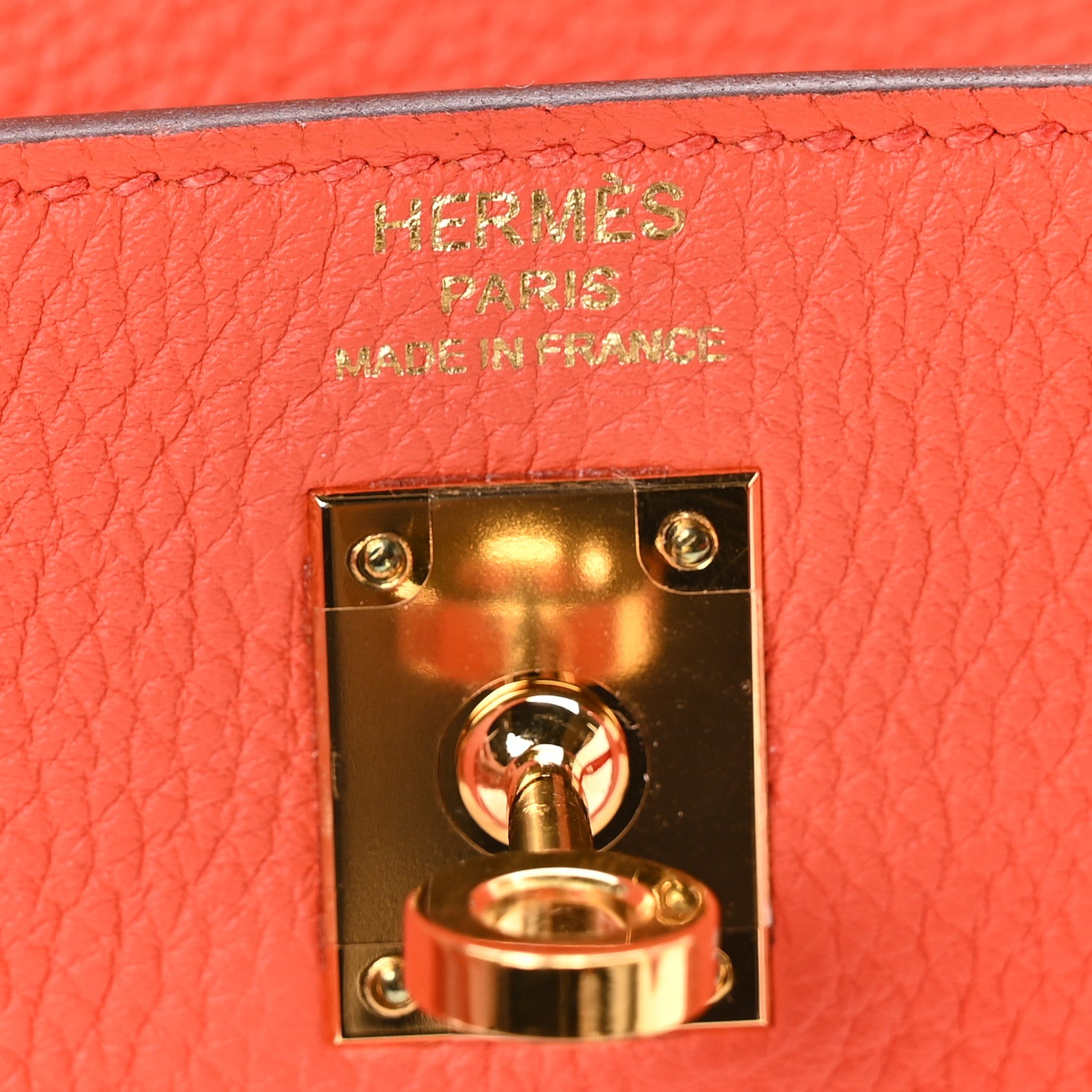 Hermes Togo Kelly Retourne 25 Orange Poppy 6 of 11