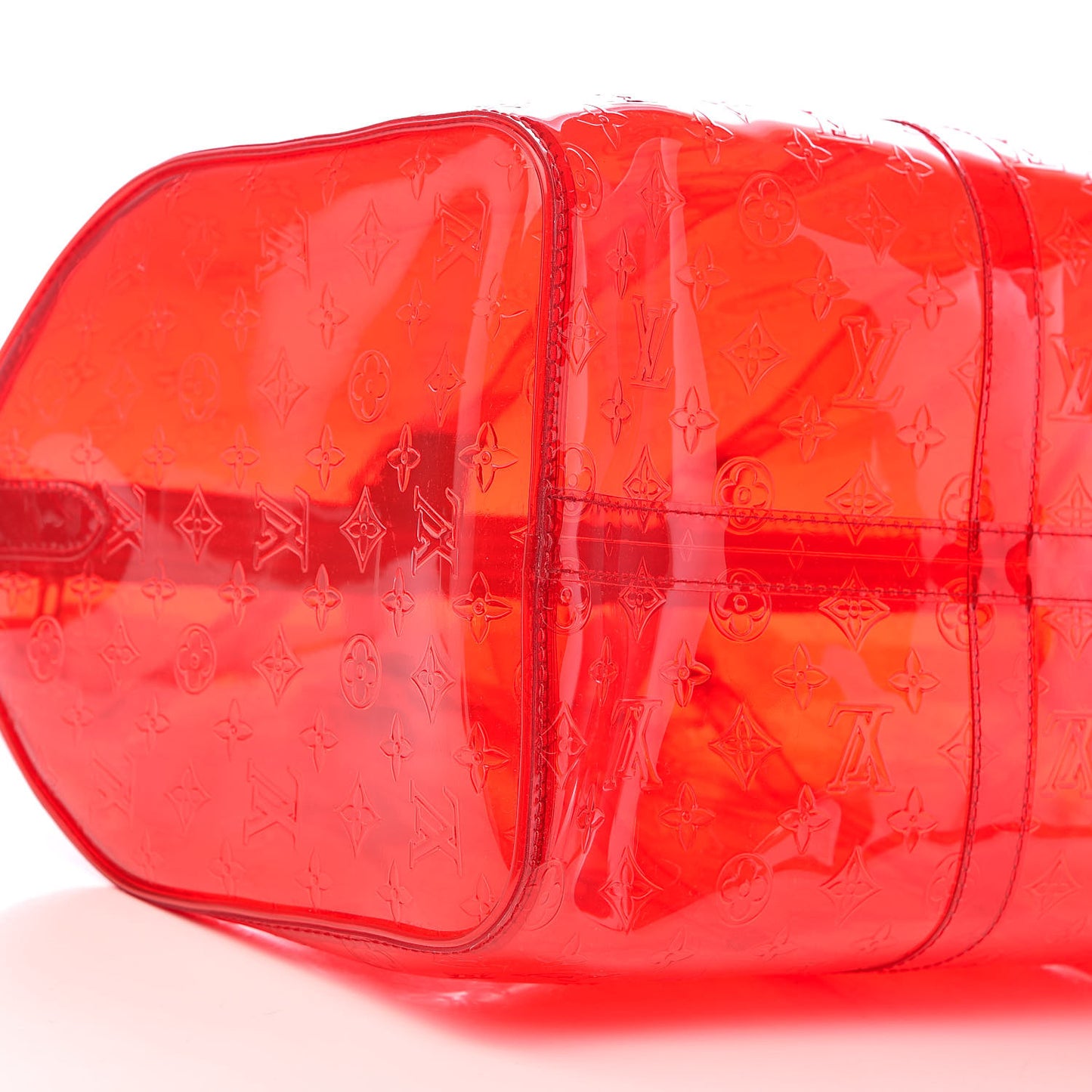 PVC Monogram Keepall Bandouliere 50 Grenadine Red