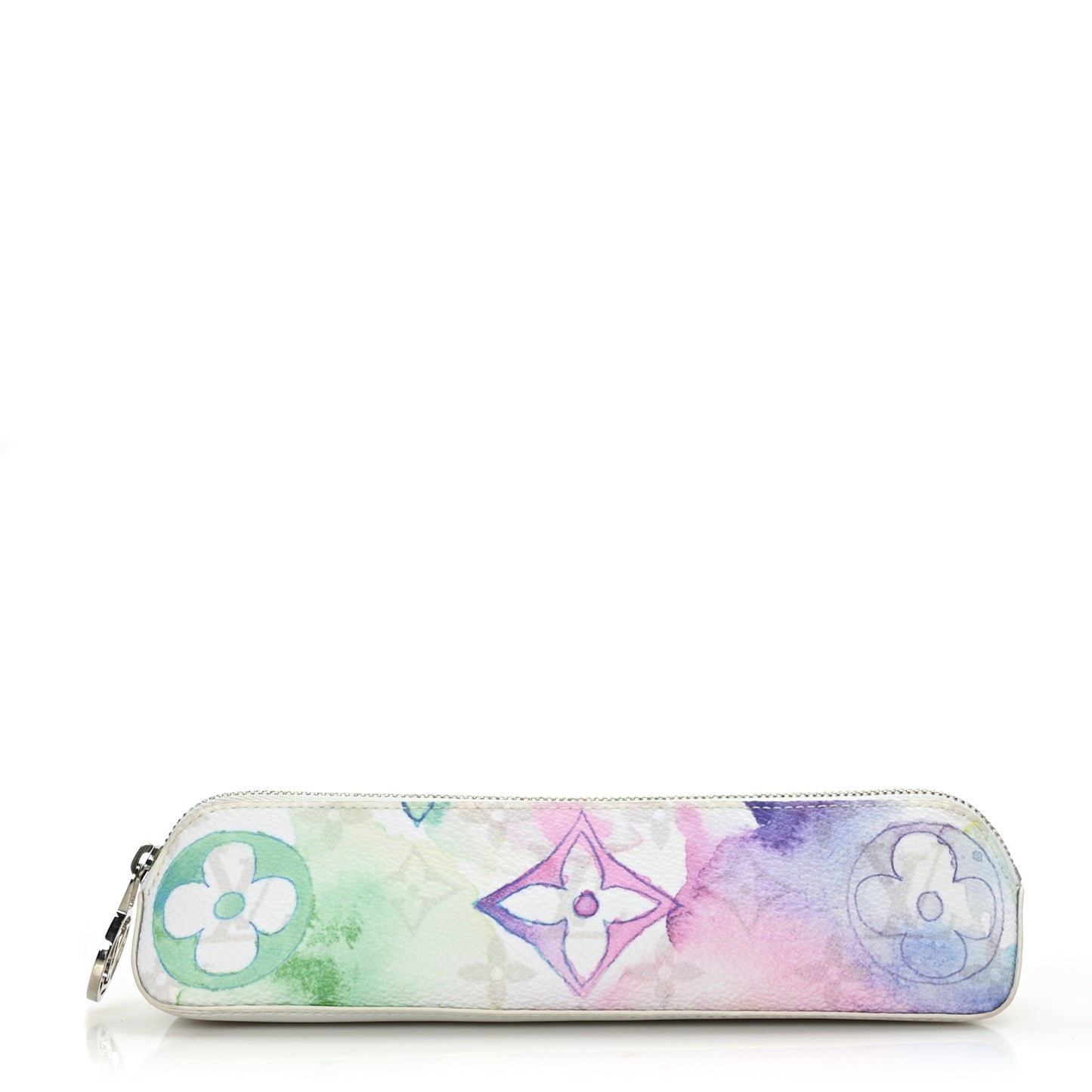 Monogram Watercolor Elizabeth Pencil Pouch Multicolor