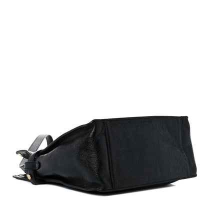 Fendi Agnello Old Shine Vitello Go Rain Small Flip Tote Black Marrone 4 of 16
