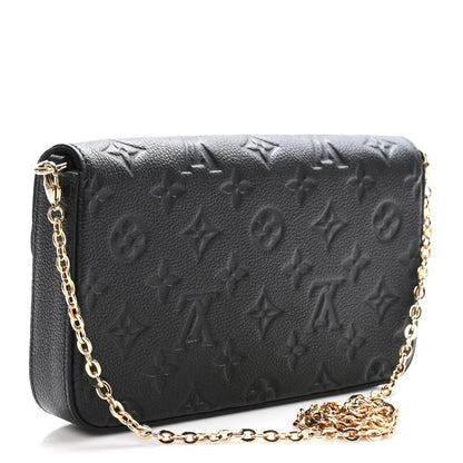 Louis Vuitton Empreinte Pochette Felicie Chain Wallet Black 4 of 11