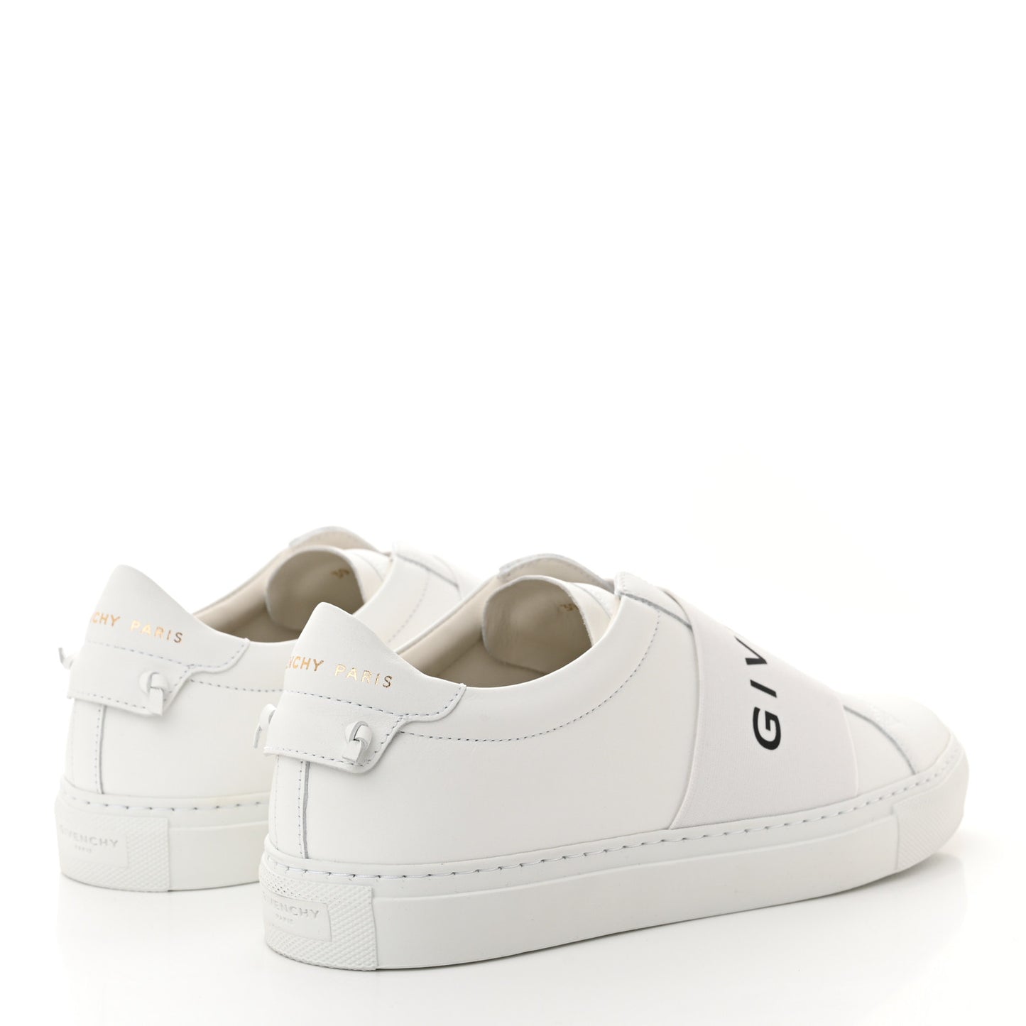 Calfskin Band Logo Womens Urban Street Sneakers 39 White