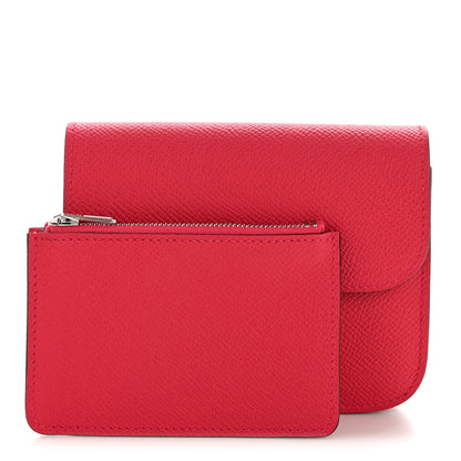 Hermes Epsom Constance Slim Wallet Rose Extreme 3 of 11